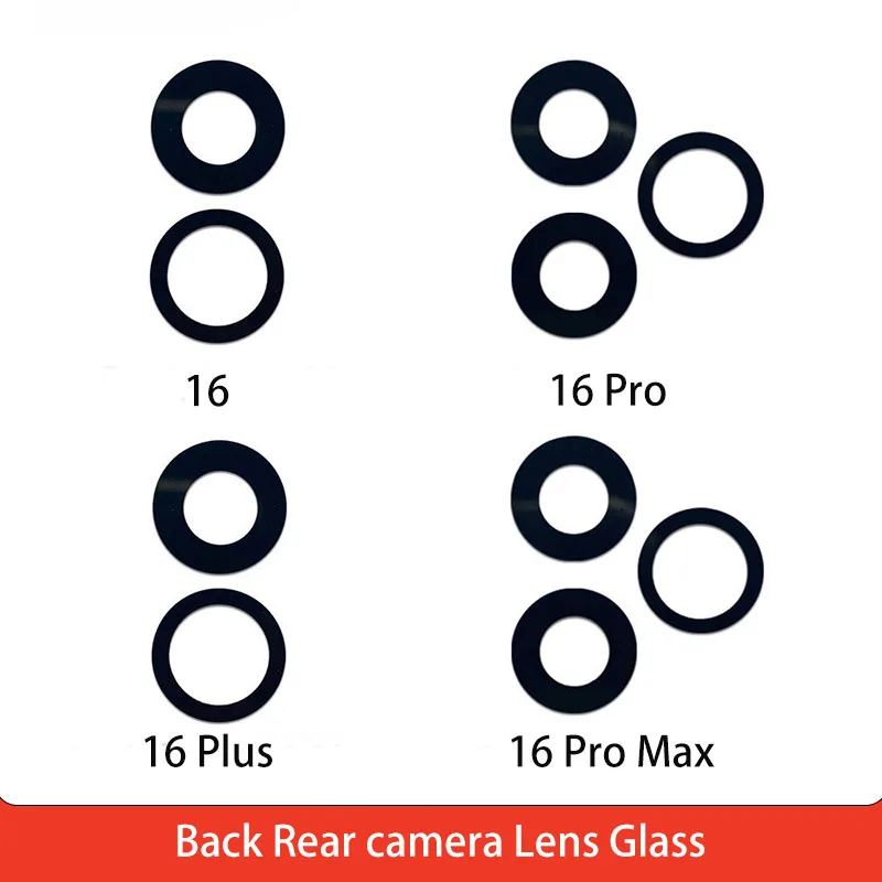 For iPhone 16 16 Pro 16 Pro Max 16 Plus Back Rear camera Lens Glass Replacement Parts