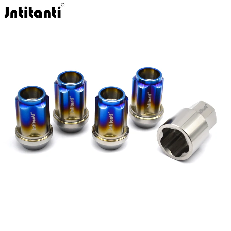 

Jntitanti open end cone seat anti-theft Gr.5 titanium lug nut M12*1.25*35mm for Nissan,Greatwall,Geely,Subaru,Suzuki etc.