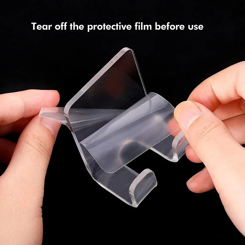 ABWR-9 قطع من شفرات الحلاقة ذاتية اللصق من الأكريليك، خطاف الدش للحمام، منظم المطبخ، شفرات الحلاقة، منشفة التوصيل (شفاف)