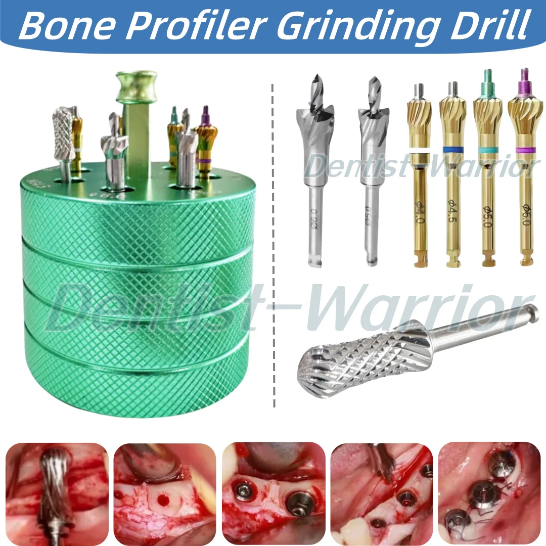 Dental Implant Bone Profiler Grinding Bur Surgical Instrument With Pilot Drill Contouring Drills Trimmer Collector Kit