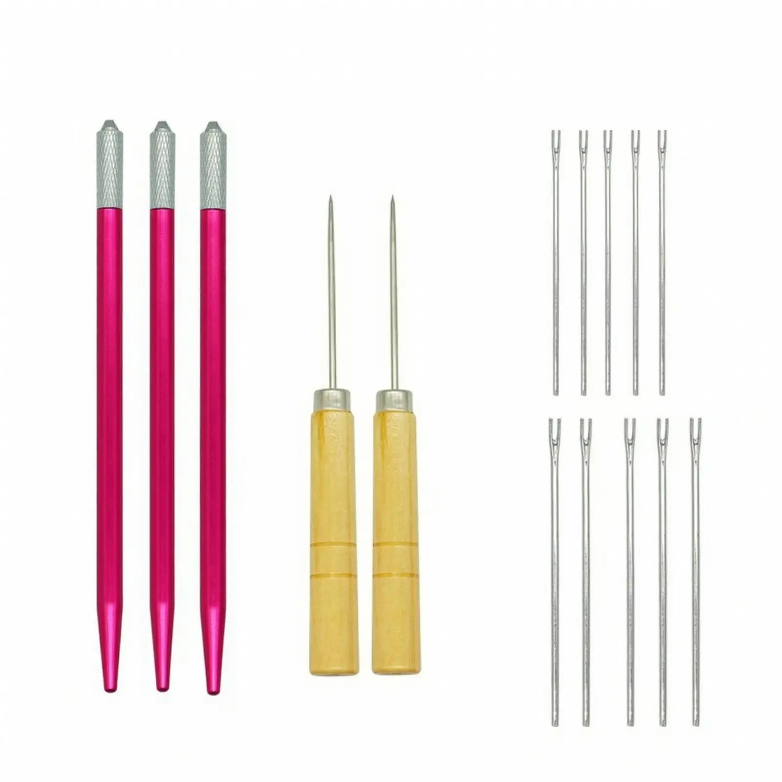 Doll Hair Rooting Needle Tool with Rose Metal Handle for Ball Jointed Doll Custom