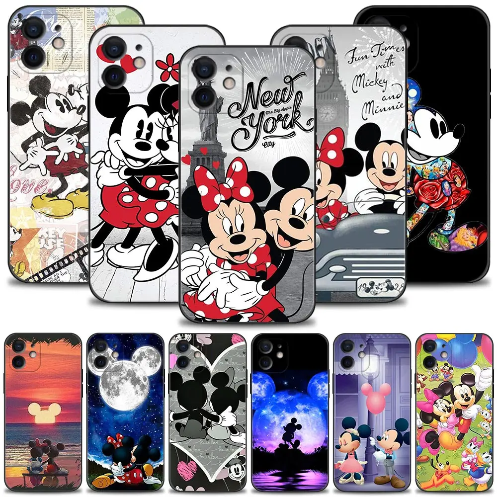 Case For Apple iPhone 14 13 11 12 Pro Max XR X 8 Plus XS 13mini Cover Silicon Shell In New York Comics Mickey Minnie