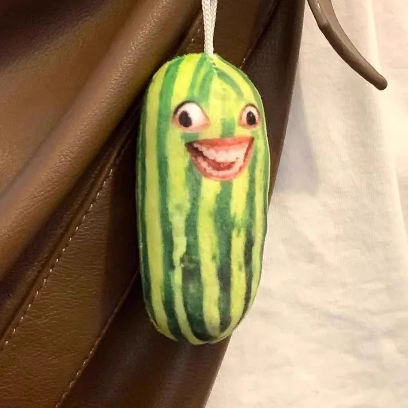 Creative Internet Celebrity Watermelon Bar Voice Pendant Doll Cucumber Funny Tiktok Same Style Key Chains Interesting Key Ring