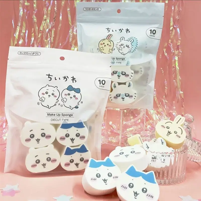 

Kawaii Miniso Chiikawa Powder Puff Hachiware Usagi Cute Anime Cosmetics Sponge Puff Girl Makeup Birthday and Holiday Gift