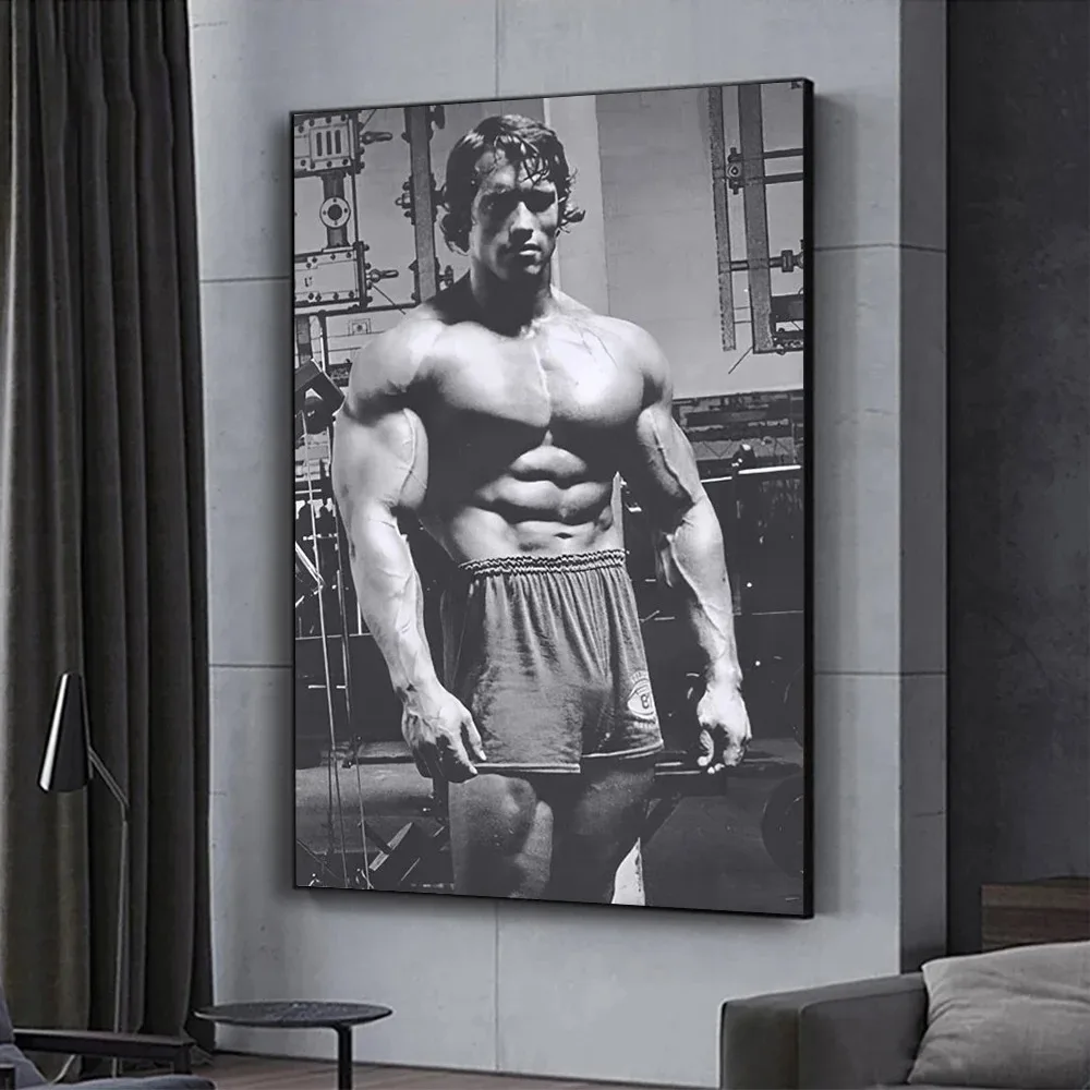 Arnold Schwarzenegger Wall Art Poster Motivational Black And White Mural Modern Home Decor Canvas Prints Living Room Decorate