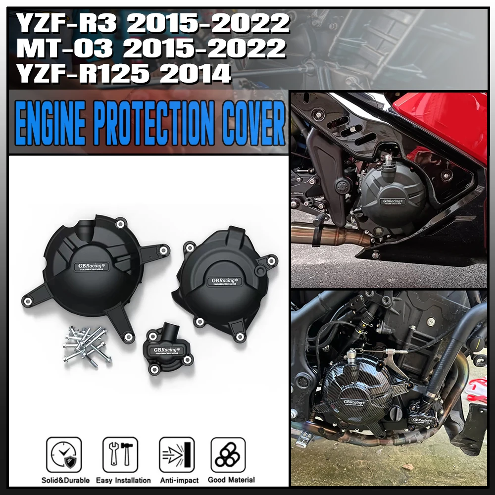 

R3 R25 MT03 Motorcycles Engine Covers Protectors For Yamaha YZF-R3 YZF-R25 MT-03 2014-2022 For GB Racing Protection Set Case