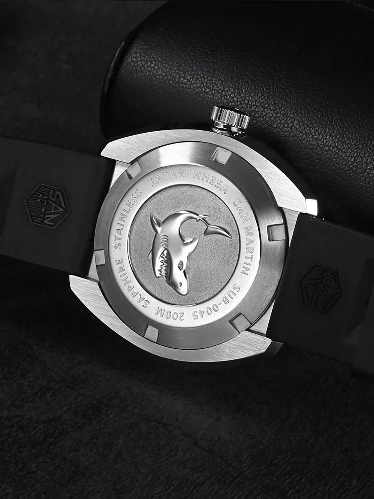 San Martin 2025 Новые 40,5 мм оригинальный дизайн NH35 автоматические механические мужские часы для дайвинга с сапфировым стеклом водонепроницаемые 200 м светящиеся SN0045