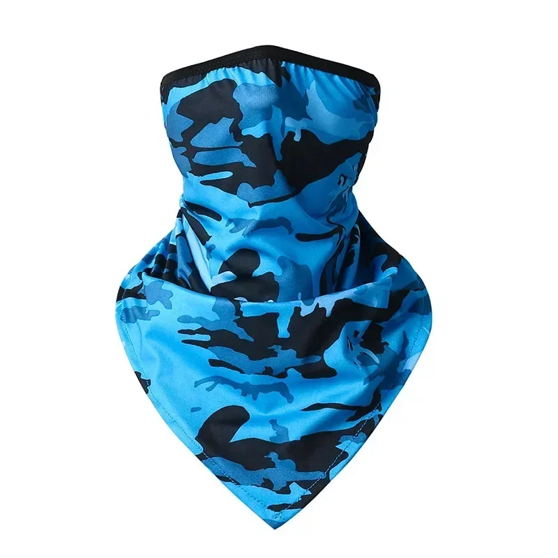 Summer Breathable Mesh Face Cover Hunting Cycling Bandana Sport Half Mask Neck Tube Running Hiking Skiing Triangle Warmer Scarf