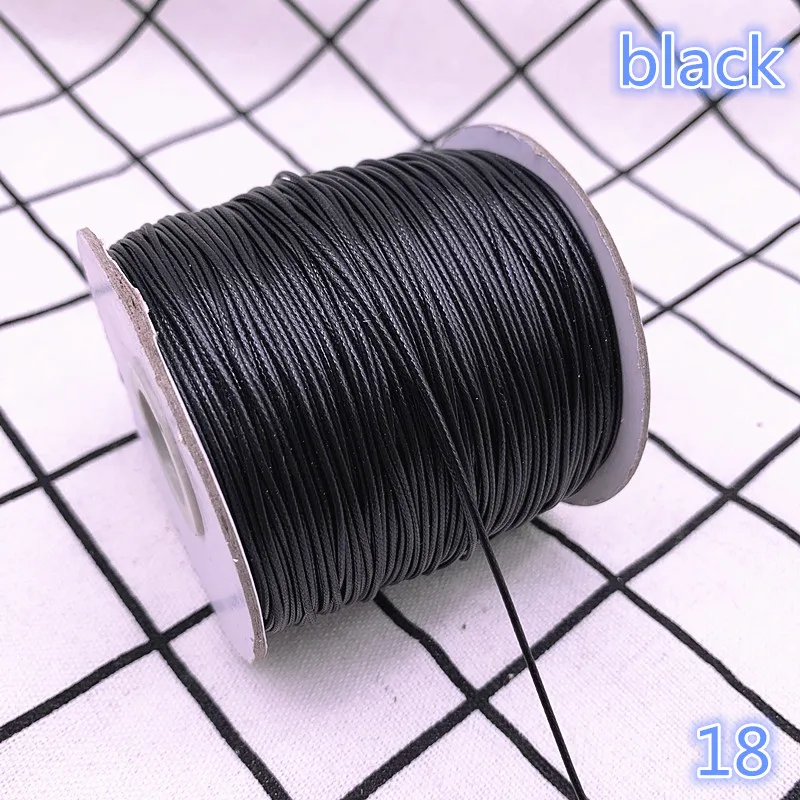 New 0.5 0.8 1.0 1.5 2.0mm Waxed  Cord Waxed Thread Cord String Strap Necklace Rope Bead DIY Jewelry Making for Bracelet