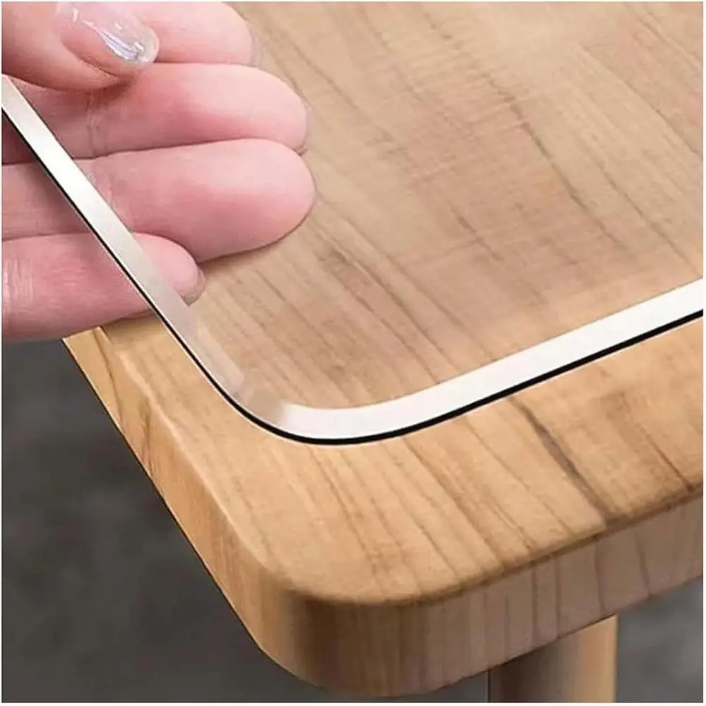 

1.5mm Thick Clear PVC Table Cover, 44x76, Water-Resistant and Anti-Scratch for Desk or Conference Table