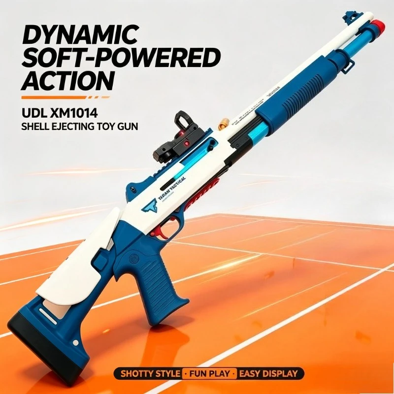 2026 new UDL XM1014 Shell Ejecting Soft-Powered Gun for Shooting Shotty Short-Nosed Model Boy Toy Gun