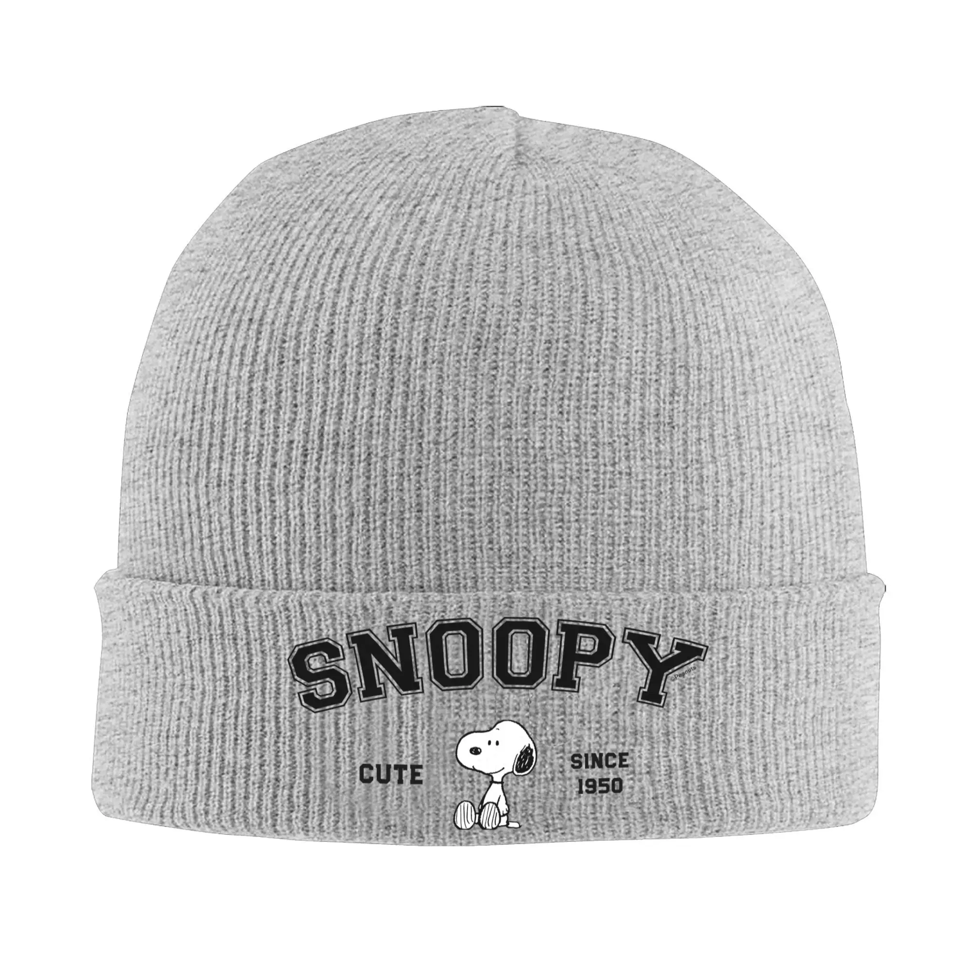 Comic Peanuts Vintage Snoopy Knitted Hat Beanies Autumn Winter Hats Warm Unisex  Fashion Cute Cartoon Dog Caps Men Women Gifts