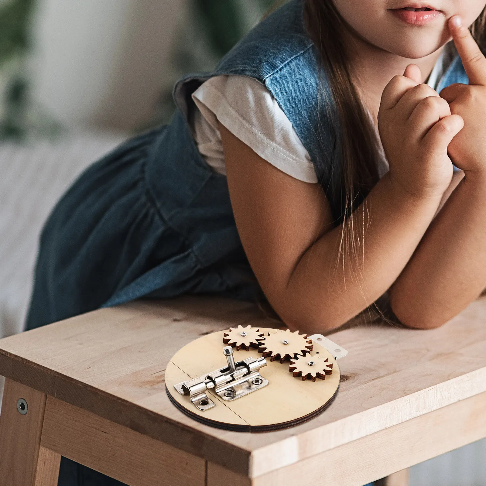 Montessori Wooden Busy Board Toddler - Set di 6 pannelli didattici Montessori