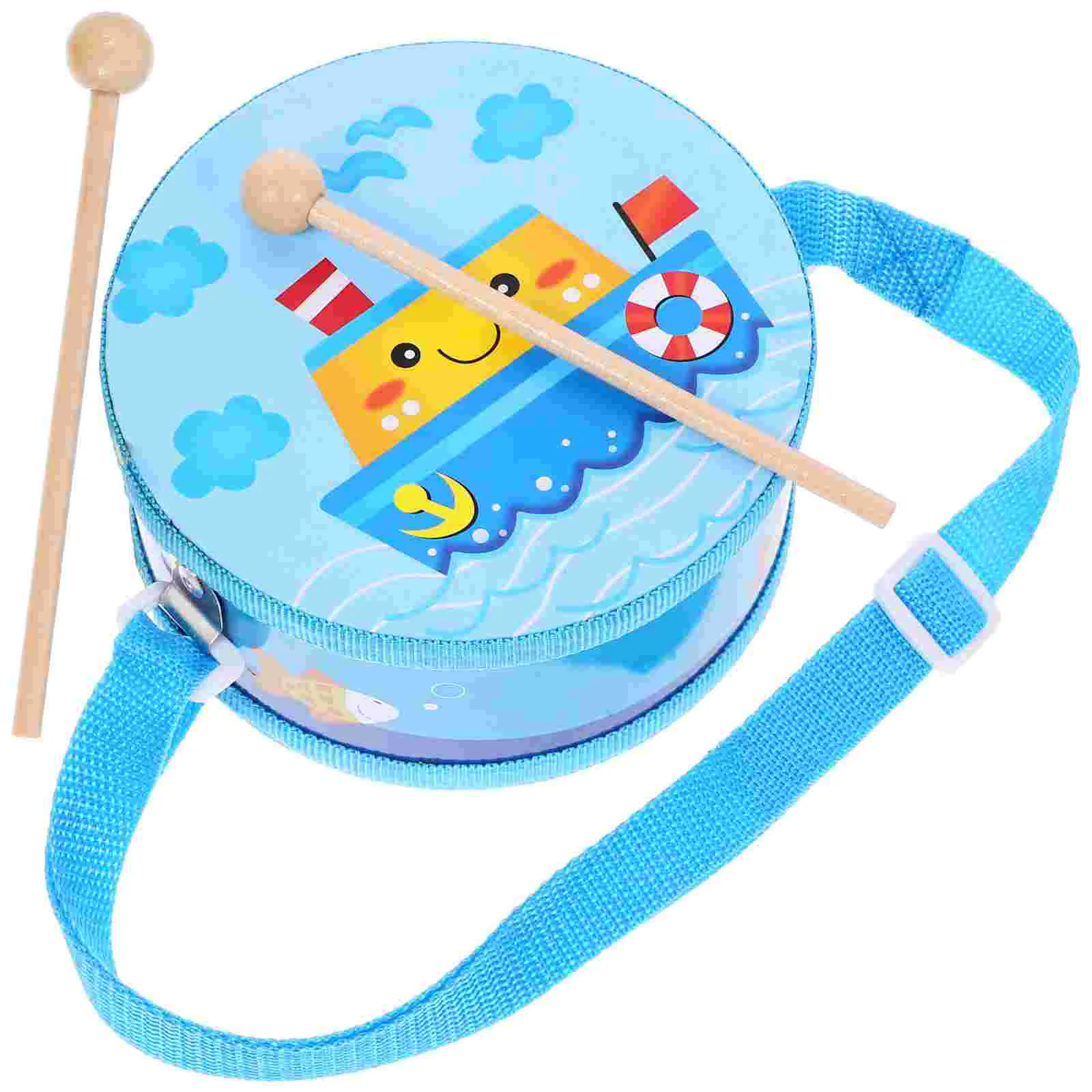 Musical Instrument Children's Waist Drum Toy Baby Practice Pad Wood Sensory Toys Hand