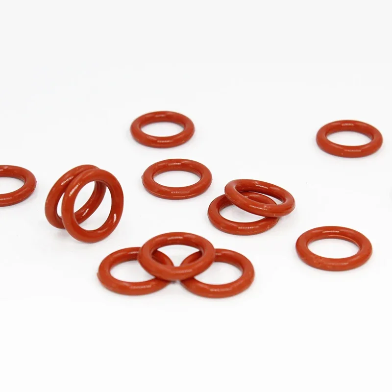 1/10/20/30 pièces CS 4mm OD 12-80mm joint torique rouge en Silicone de qualité alimentaire joint torique joint d'étanchéité résistant à la Corrosion, à l'usure et aux hautes températures