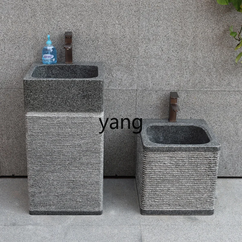 CX Outdoor Stone Wash Basin Courtyard Pool Inter-Platform Basin Garden Villa Natural Marble Wash Basin