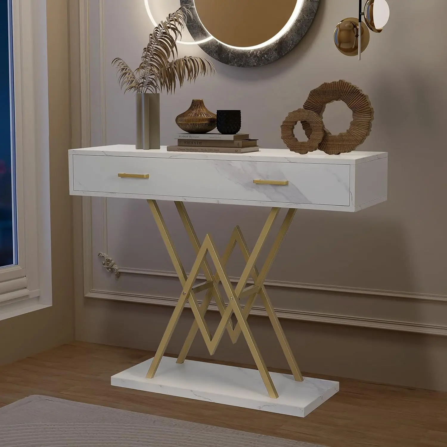 Marble porch cabinet shelf porch table porch table strip case entry door end view table