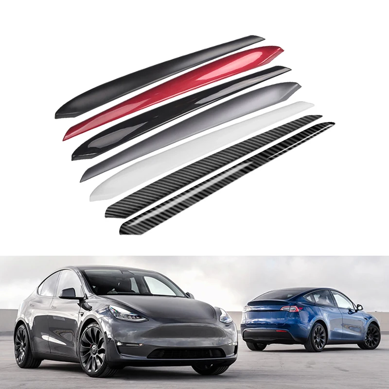 Door Trim for Tesla Model 3 Model Y Interior Front Carbon Fiber ABS Trims Patch Cover Decoration Sticker Modification 2021-2023