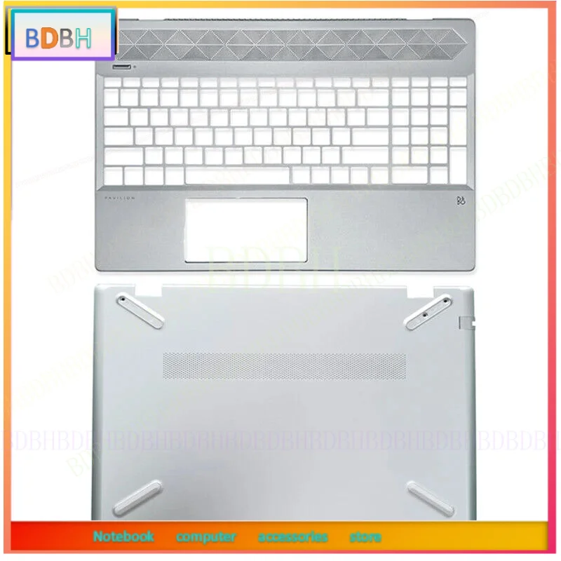 For HP Pavilion 15-CS 15-CW TPN-Q208 TPN-Q210 Top Palmrest Bottom Case Foot Pad
