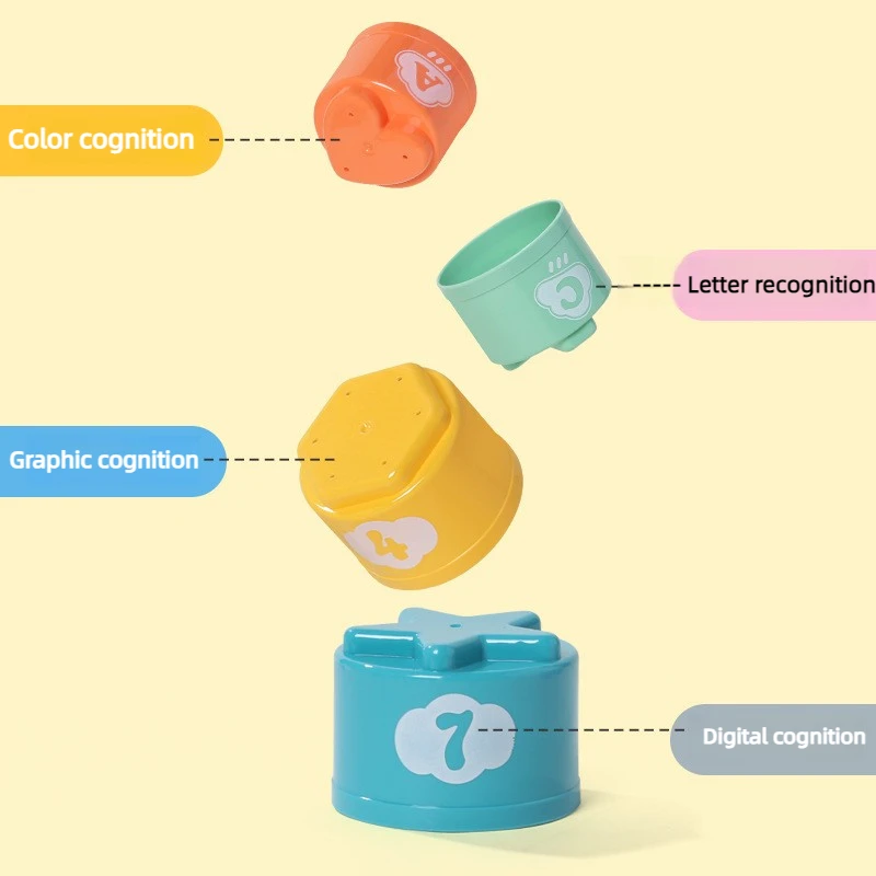 ชุดของเล่นเด็ก 9 ชิ้น ชุดแก้วซ้อนสีรุ้ง ของเล่นชายหาด ของขวัญวันเกิด วันเทศกาล วันคริสต์มาส สำหรับเด็ก