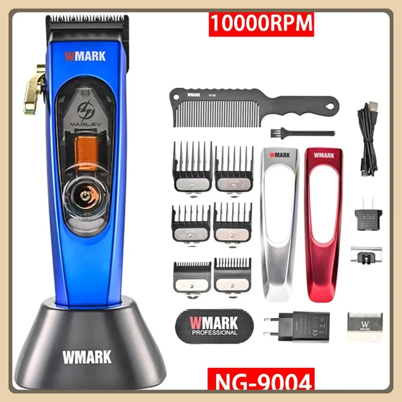 WMARK NG-9004 Maglev Motor 10000 RPM  Professional Hair Clipper for Men with Base Charger DLC Hair Cutting Machine Hair Trimmer