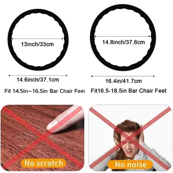 1 ks chrániče nohou barových židlí, pružný silikonový protiskluzový chránič nohou židle, opěrka nohou, spodní podložky, chrání podlahu 10 nejlepší prodej chrániče nohou barových židlí Home Depot - №5