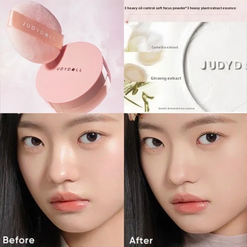 Judydoll Light และ Transparent Soft Focus Loose Powder Oil Control Brightening Original Setting Powder Matte Finish แต่งหน้า