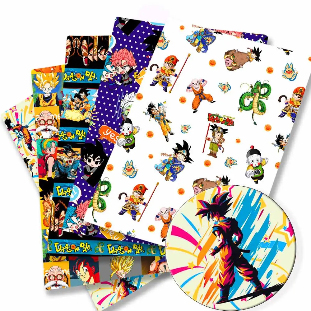 dragon ball Anime peripherals Fabric 140*50cm DIY Sewing Patchwork Quilting Baby Dress Printed Fabric Fabric Sewing Kids