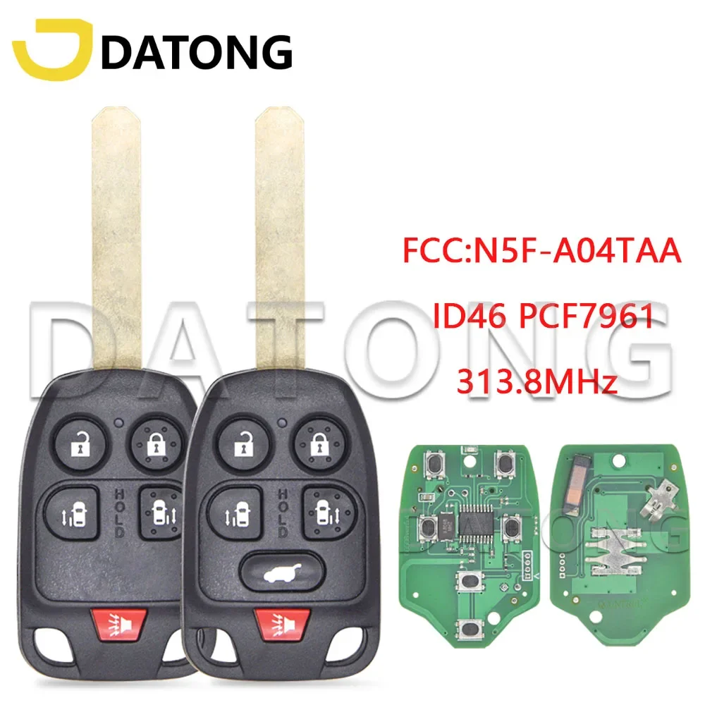 

Datong World Car Remote Control Key For Honda Odyssey 2011 2012 2013 2014 ID46 PCF7961 313.8MHz N5F-A04TAA Replacement Smart