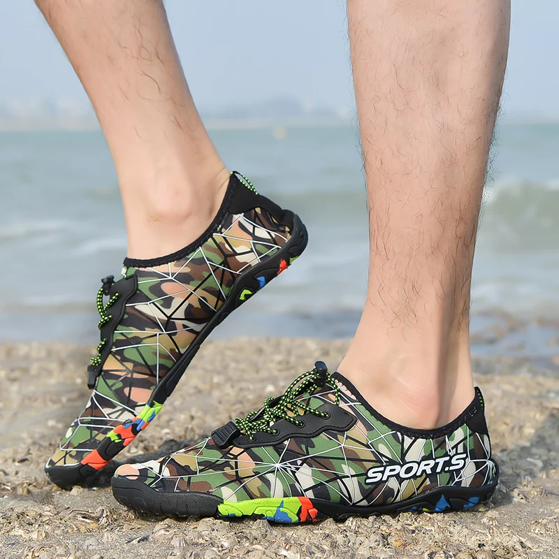 

Men Quick-Drying Beach Water Shoes WomenSwimming Aqua Slippers Barefoot Surfing Upstream Light Seaside Rubber Sneakers 35-46