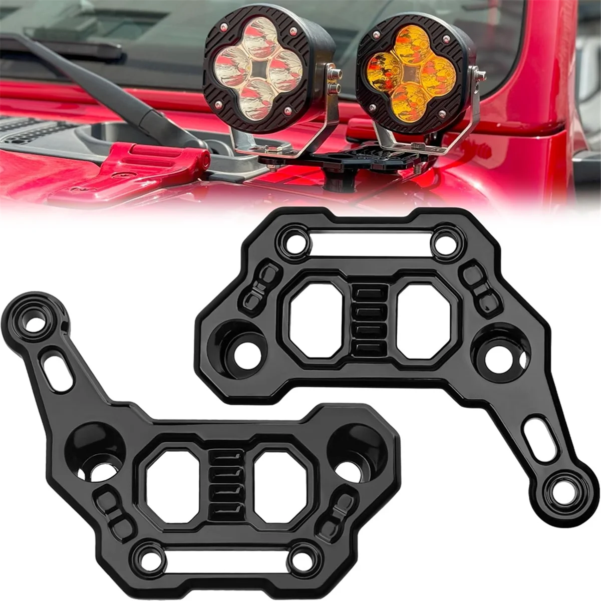 NEW Duals Light Bars Mounts Brackets for Jeeps Wranglers JLs Gladiators JTs 2018-2025 Ditchs Lights  A-Pillars Brackets