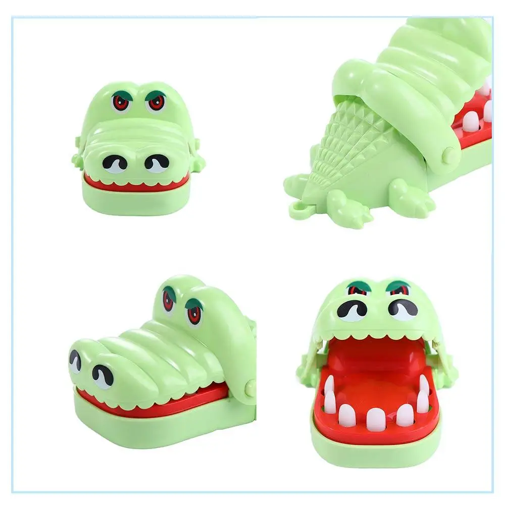 Family Games Novelty Toys With Keychain Mini Biting Hand Alligator Crocodile Toys Bite Finger Game Crocodile Mouth Gags Toy