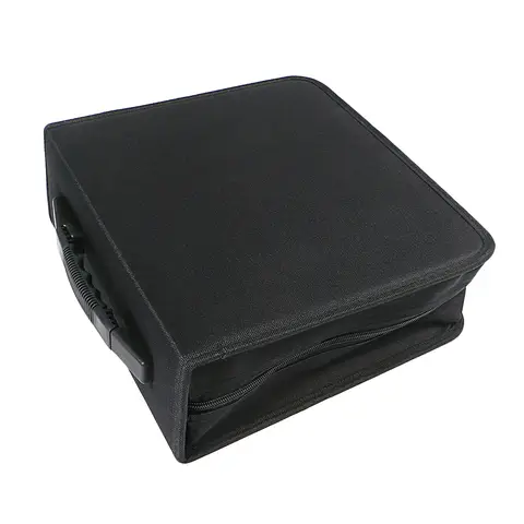 320 디스크 휴대용 CD DVD 지갑 홀더 가방 케이스 앨범 주최자 미디어 보관함 (검은색) CD 상자 DVD 케이스 보관 가방