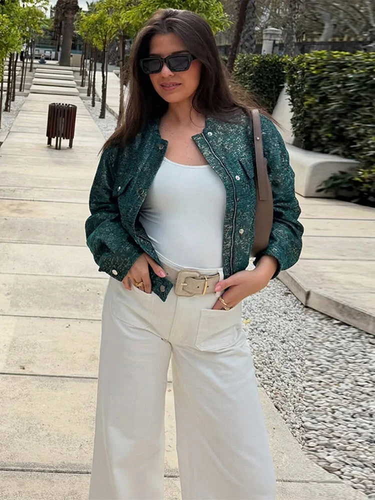 

Модные женские короткие куртки-бомберы, свободный воротник-стойка, однобортные женские пальто с длинными рукавами, весенняя женская уличная верхняя одежда