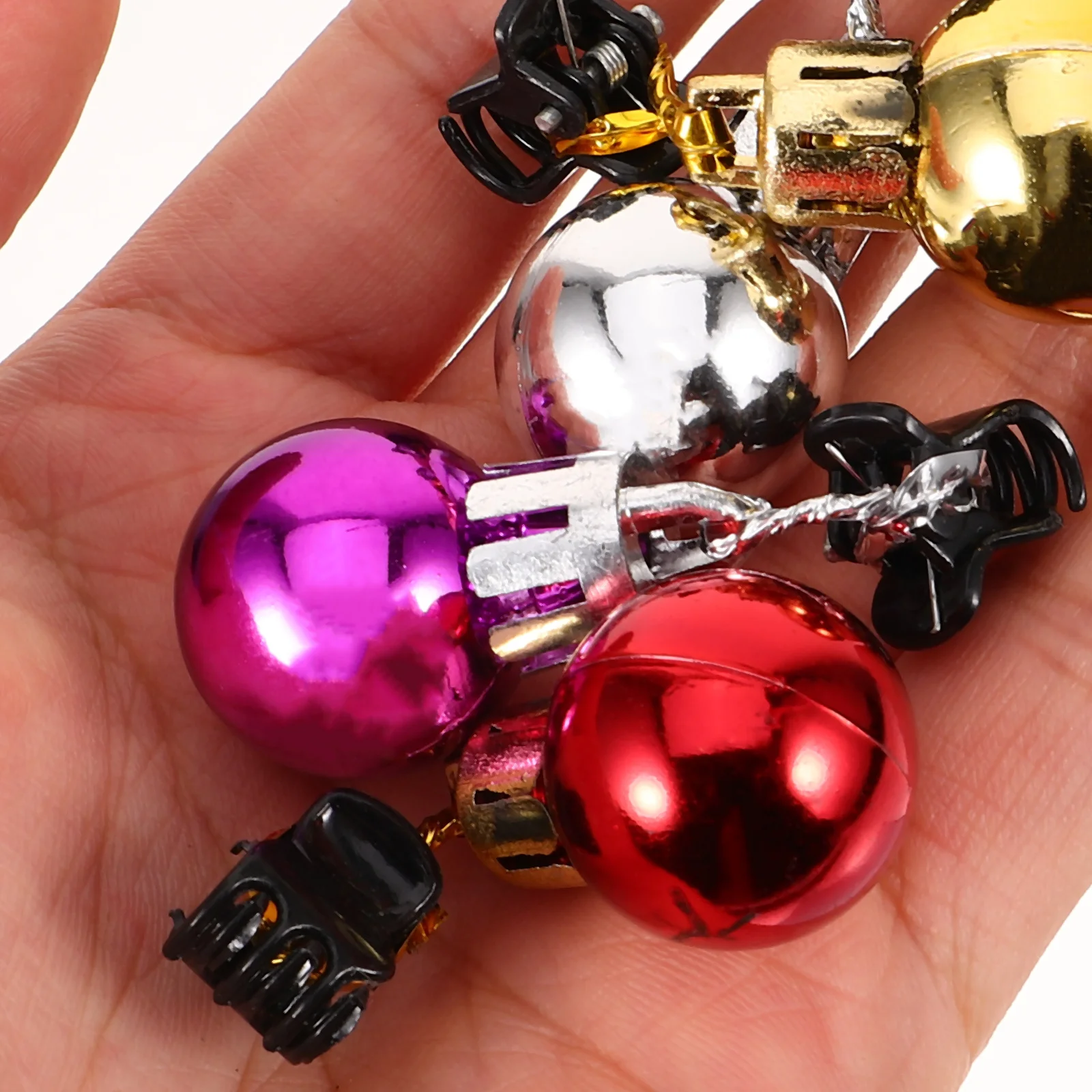 12pçs amuletos de contas de barba de natal para homens, decoração de sino colorido, acessórios de cabelo reutilizáveis, faça você mesmo, contas de barba artesanais para homens