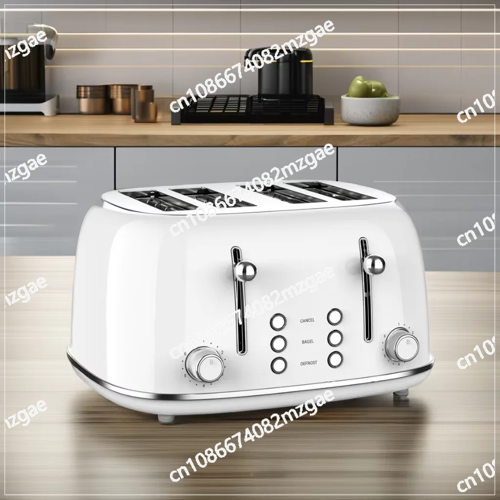 Explosive 4-Piece Multifunctional Toaster Oven Internet Celebrity Home Appliance Removable Crumb Tray Automatic Electric Plastic