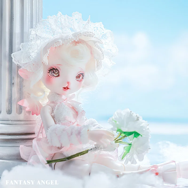 JOYBJD 1/6 Faun Fantasy Small Cute 25cm Sheep BJD with Magnet Wing and Tail Resin Ball Jointed Dolls