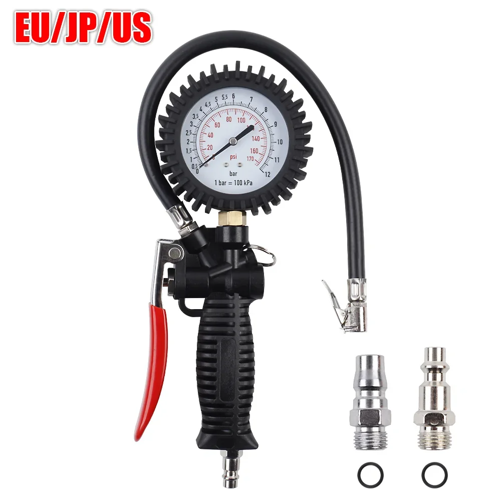 0-170psi And EU/JP/US Interface Meeting Daily Inspection And Inflation Needs Tire Pressure Gun With A Mechanical Pressure Gauge