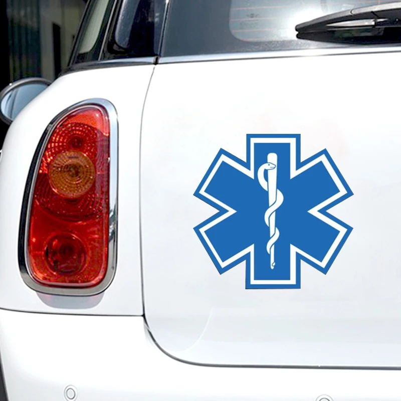 70043# Funny Car Stickers Star of Life Sticker EMT Sticker Styling Waterproof Sunscreen Decal Vinyl Decal