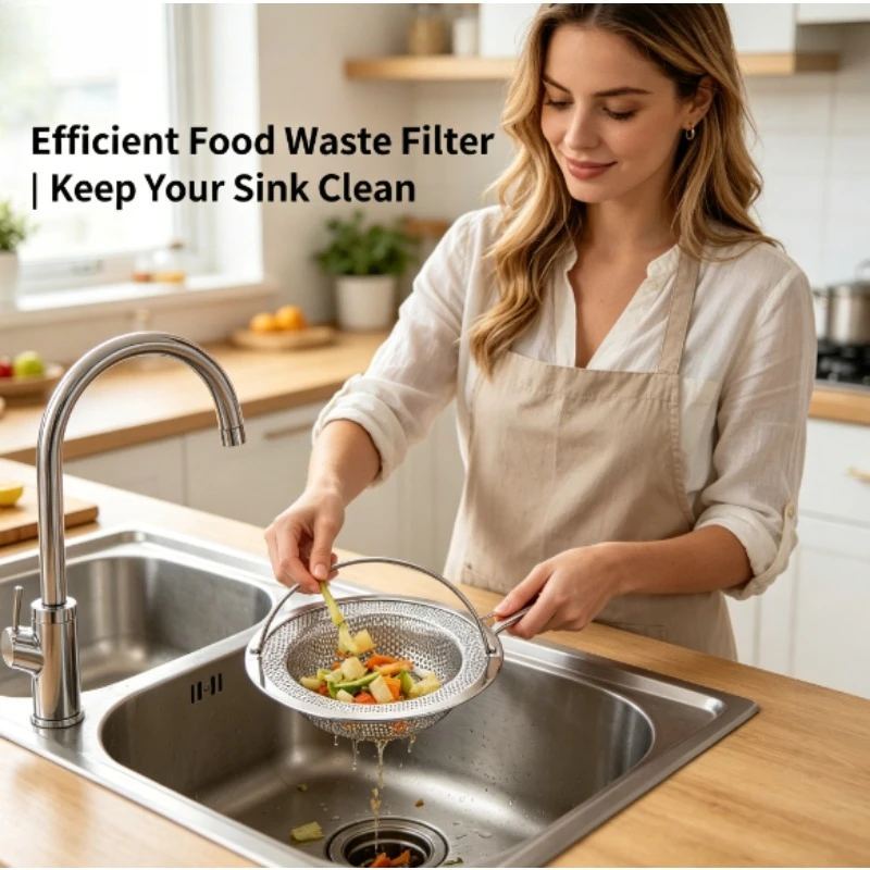 

Single Pack Kitchen Sink Basket Filter Durable Anti-clog Drain Strainer for Vegetable Washing Basin Sewer