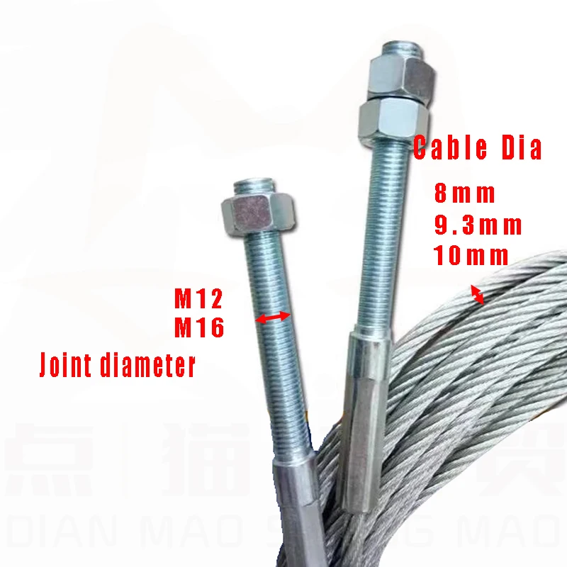 1 Piece  Car elevator 8mm, 9mm, 10mm steel cable lifting accessories Elevator steel cable support customization