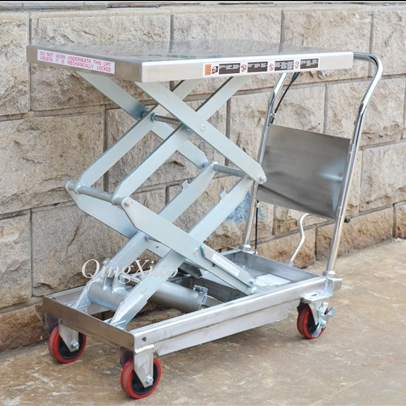 Stainless Steel  Aluminum Alloy Mobile Lifting Cart Mold Transport Trolley Used For Workshop Parts And Material Transfer - view 6