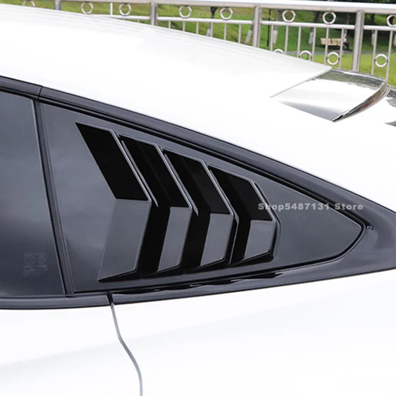 Car Exterior Side Rear Mustang Triangle Vent Window Blinds Louvers Cover Trim for MG 7 MG7 Accessories 2023 2024