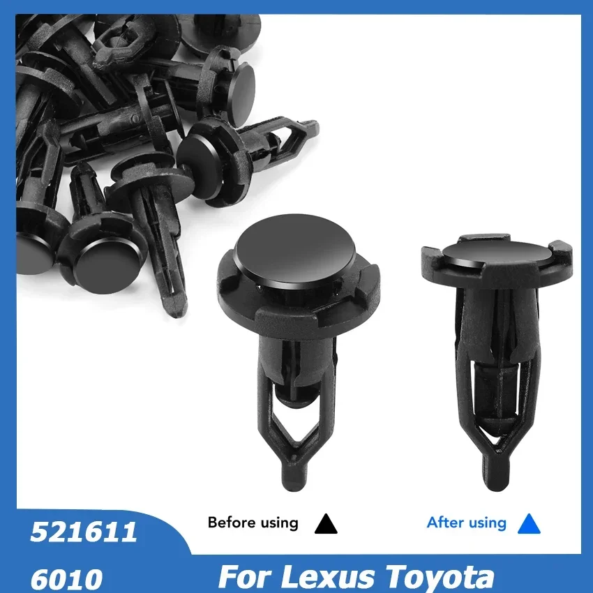 For Toyota Ford Scion Lexus 50PCS Clips Rivet Retainer Fender Bumper Fasteners Clip 9mm 52161-02020 52161-16010 94858560