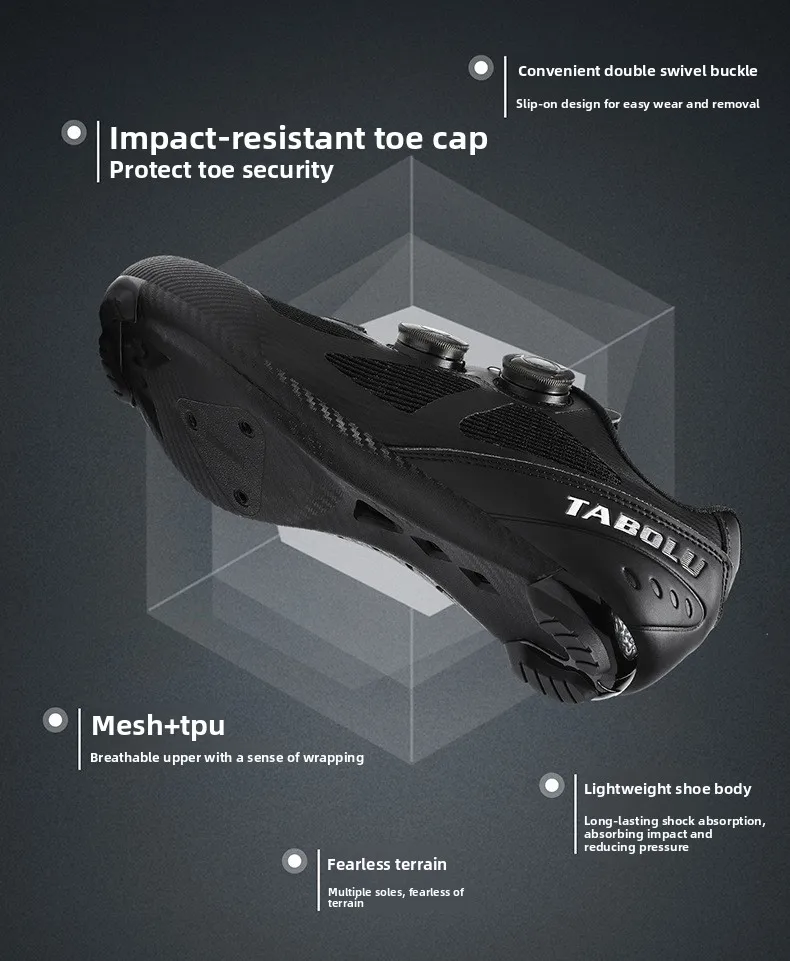 Weit geschnittene Fahrradschuhe für Herren und Damen, harte Sohle, Rennradschuhe, atmungsaktiv, ohne Klicksystem, für flache Pedale, MTB-Sneaker für Sommerfahrten in der Stadt. – Detail 4