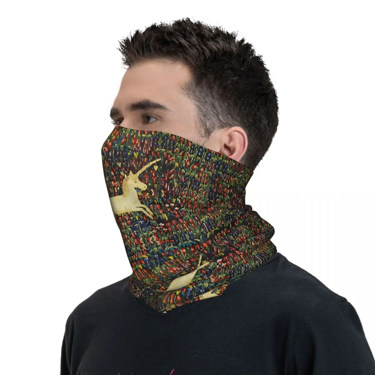 Balaclava impressa UNICORN para homens, polainas de pescoço, lenço, multifuncional, ciclismo, corrida, bandana, adultos