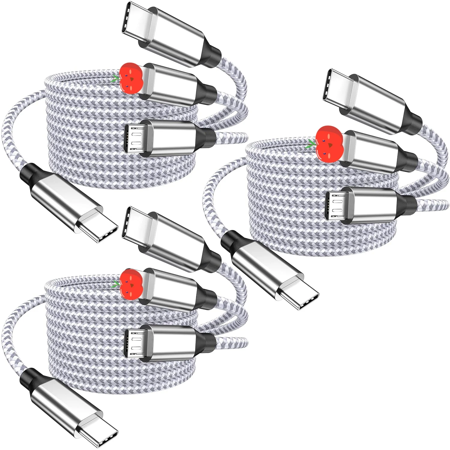 

Портативный USB C мульти-кабель для зарядки, 10 шт., зарядный кабель 3-в-1, подходит для мобильных телефонов серии IPhone 16/15, планшетов и других устройств