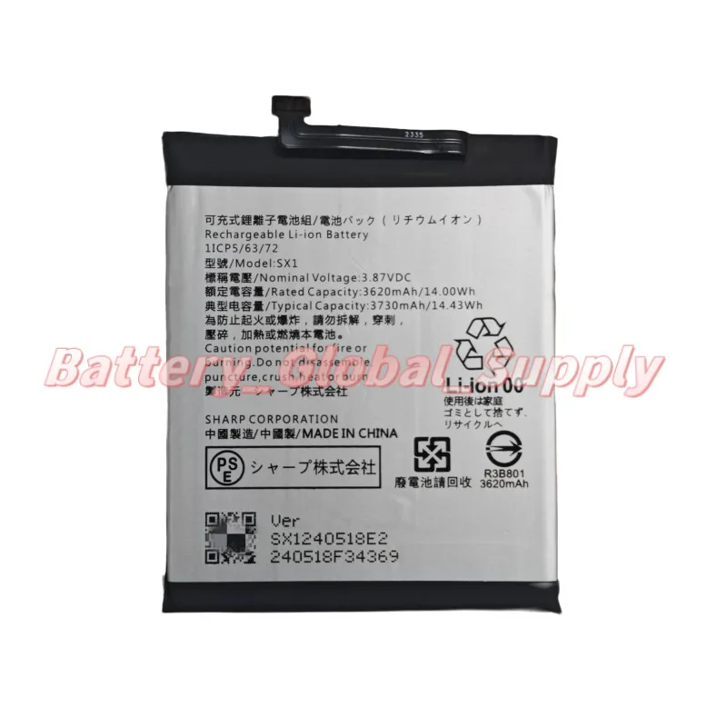 

Аккумулятор 3,87 В, 3620 мАч, подходит для мобильного телефона SX1, быстрая доставка, совершенно новый, 1 шт.