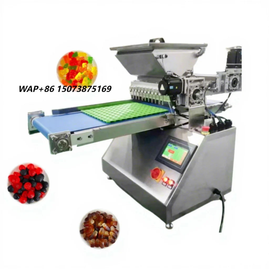 Table Top Depositing Chocolate Pouring With Heating Bear Bears Candy Making Machine Automatic Gummy Filling Depositor