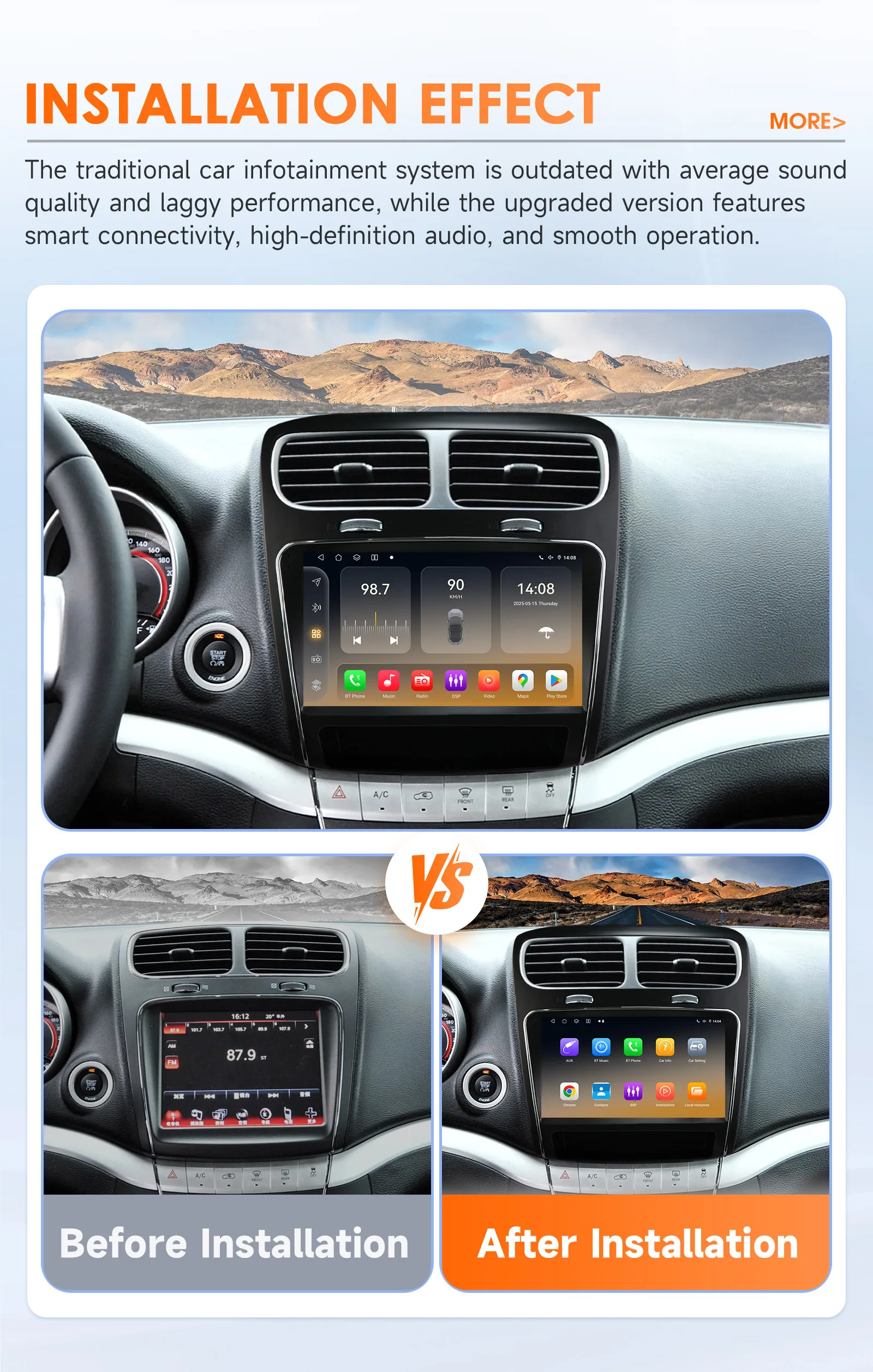 4G LTE Android Auto AI Car Radio For Dodge Journey 2011-2019/ FIAT Freemont 2012-2014 Car Multimedia Player Carplay OBD 360cam view 3
